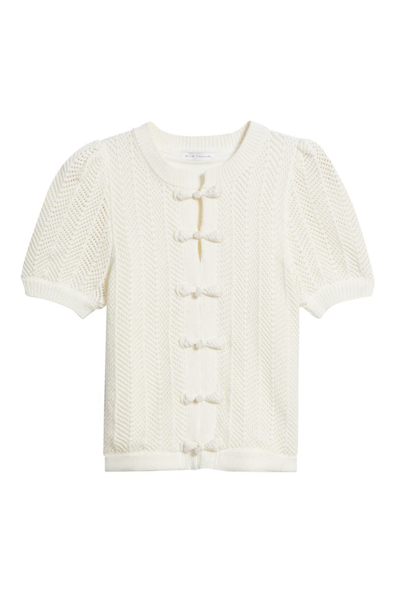 The Billie Bow Cardigan, Alternate, color, SKY WHITE