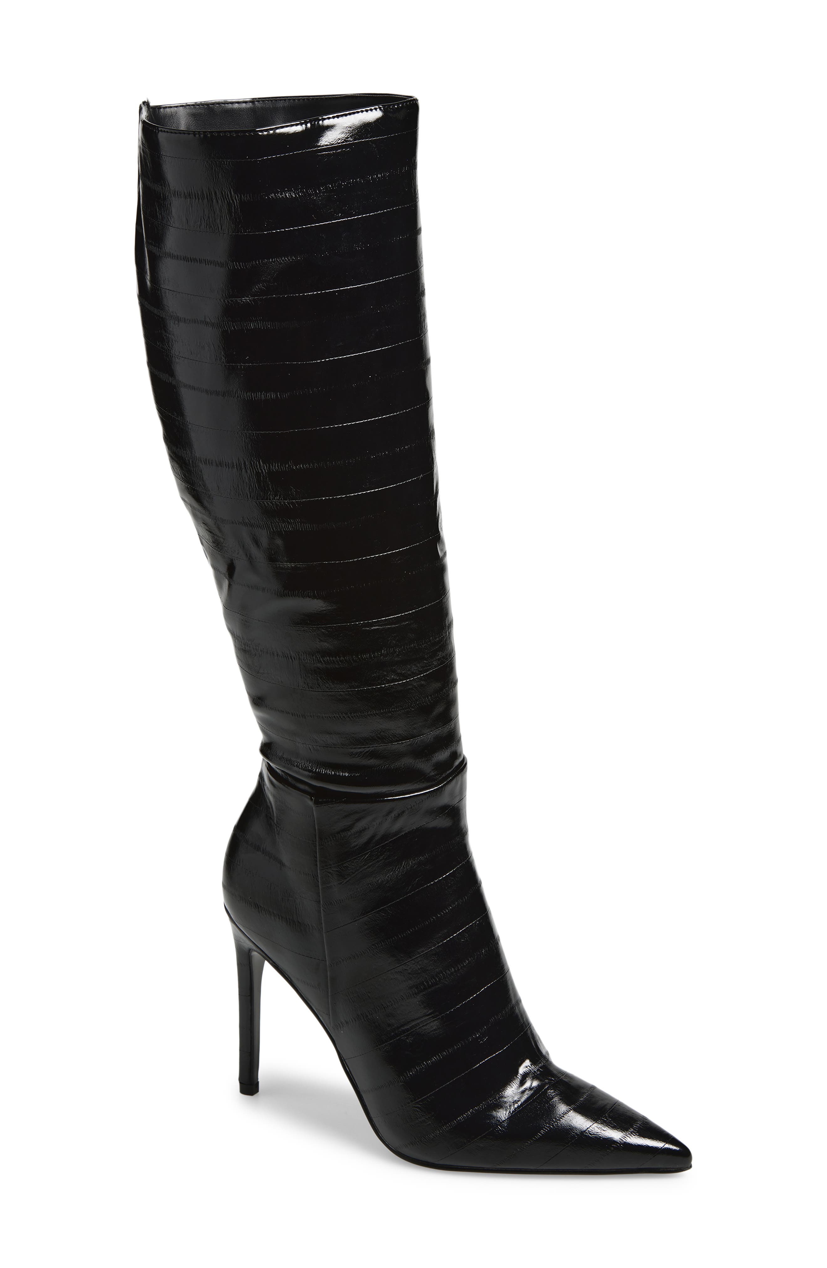 Steve Madden Nitro Knee High Boot, Main, color, Black Eel