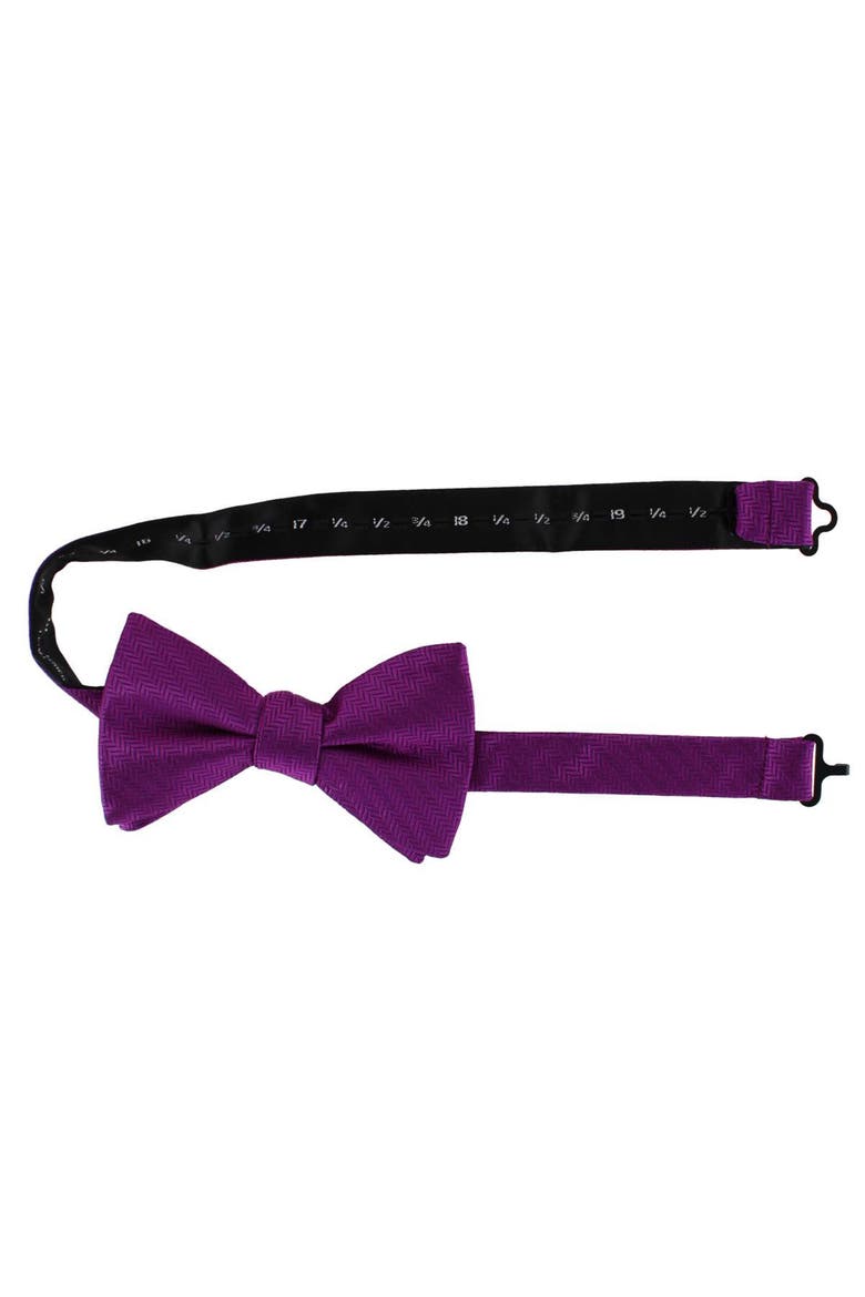 Etched Herringbone Twist Bowtie, Alternate, color, Purple