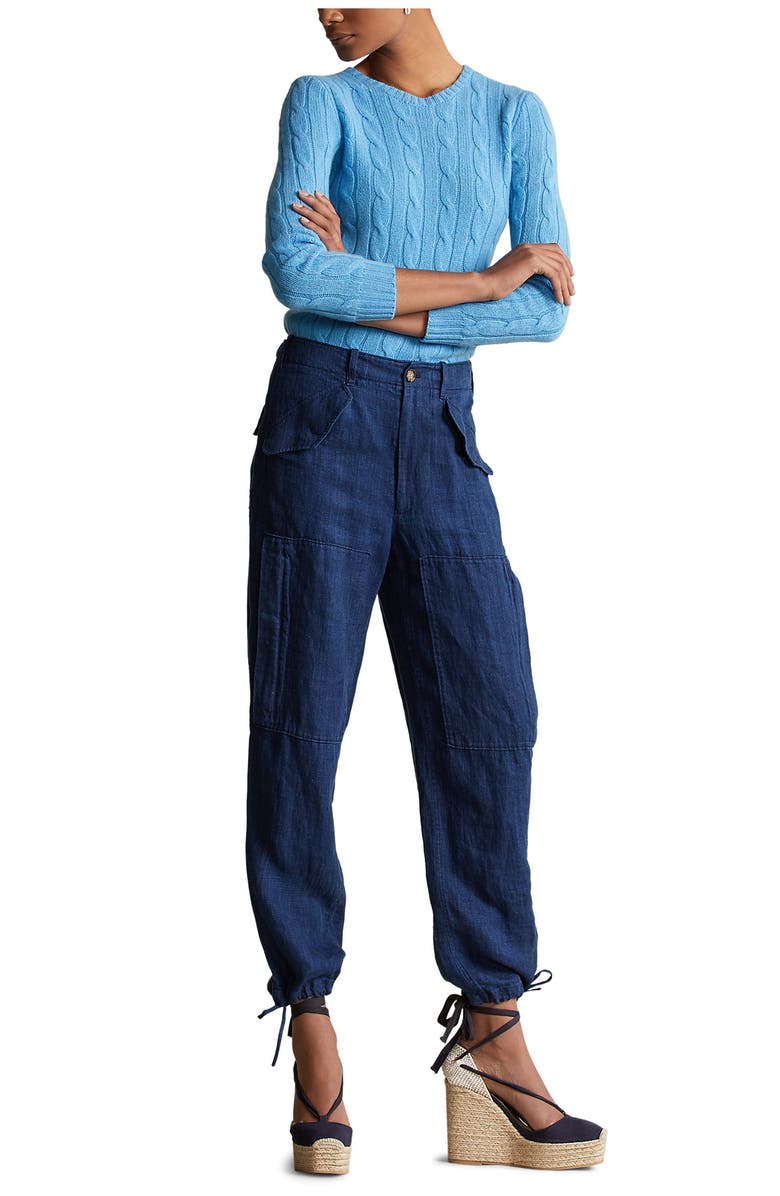 Polo Ralph Lauren Julianna Cable Knit Cashmere Sweater, Alternate, color, 