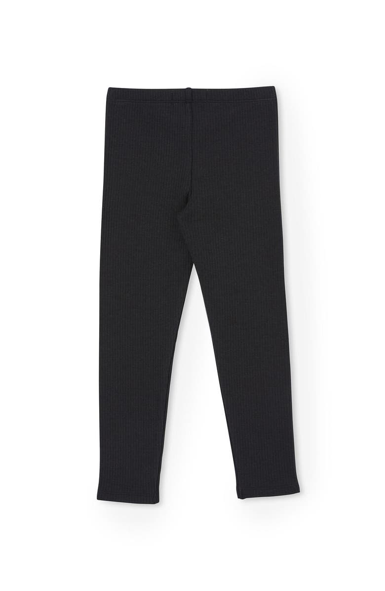 Cotton On Kids Kid's Fleece Legging, Alternate, color, Black Rib