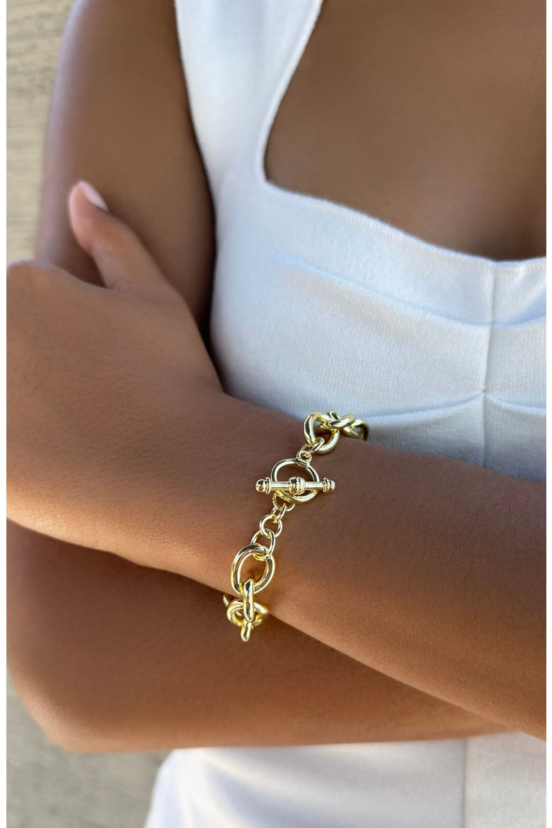 Chunky Oval Chain Bracelet, Alternate, color, GOLD