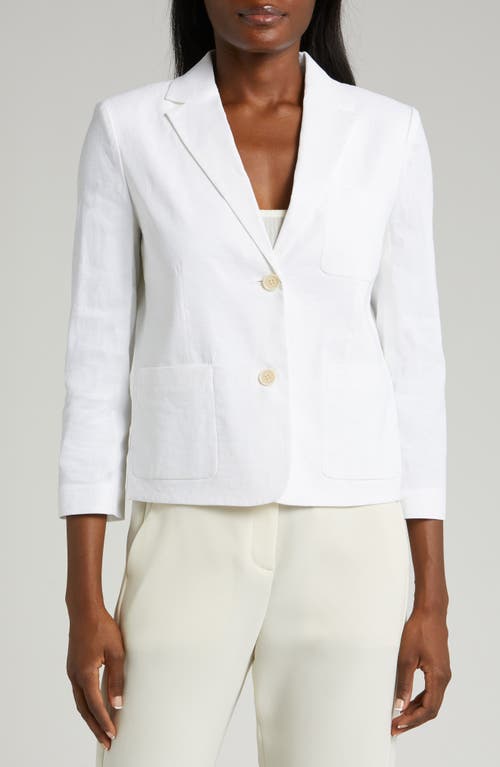 Theory Linen Blend Blazer In White