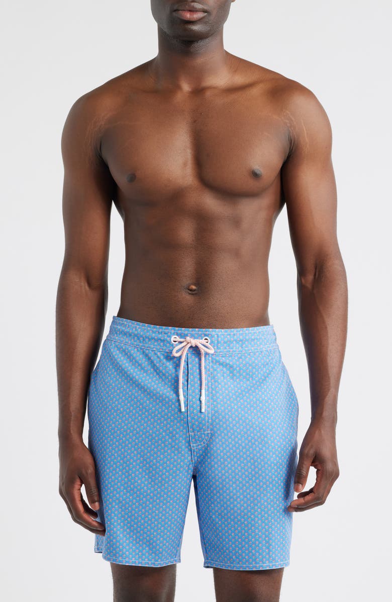 johnnie-O Madeira Swim Trunks, Main, color, Bluejay