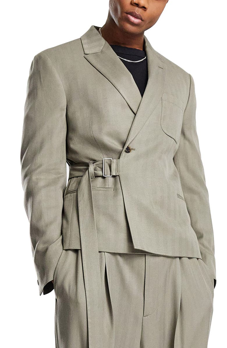 ASOS DESIGN Slim Crop Suit Jacket, Main, color, 