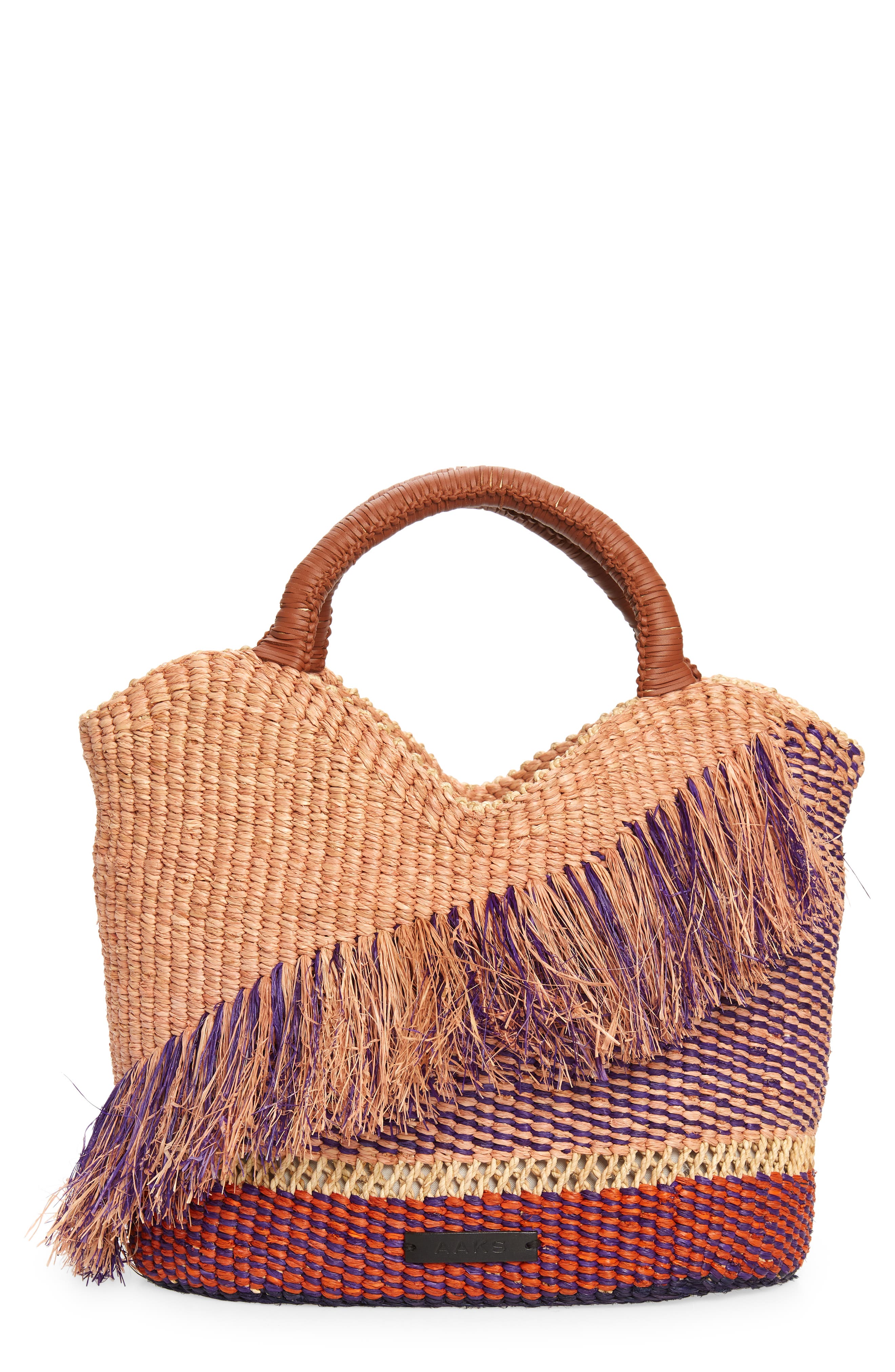 A A K S Oroo Woven Raffia Tote, Main, color, 