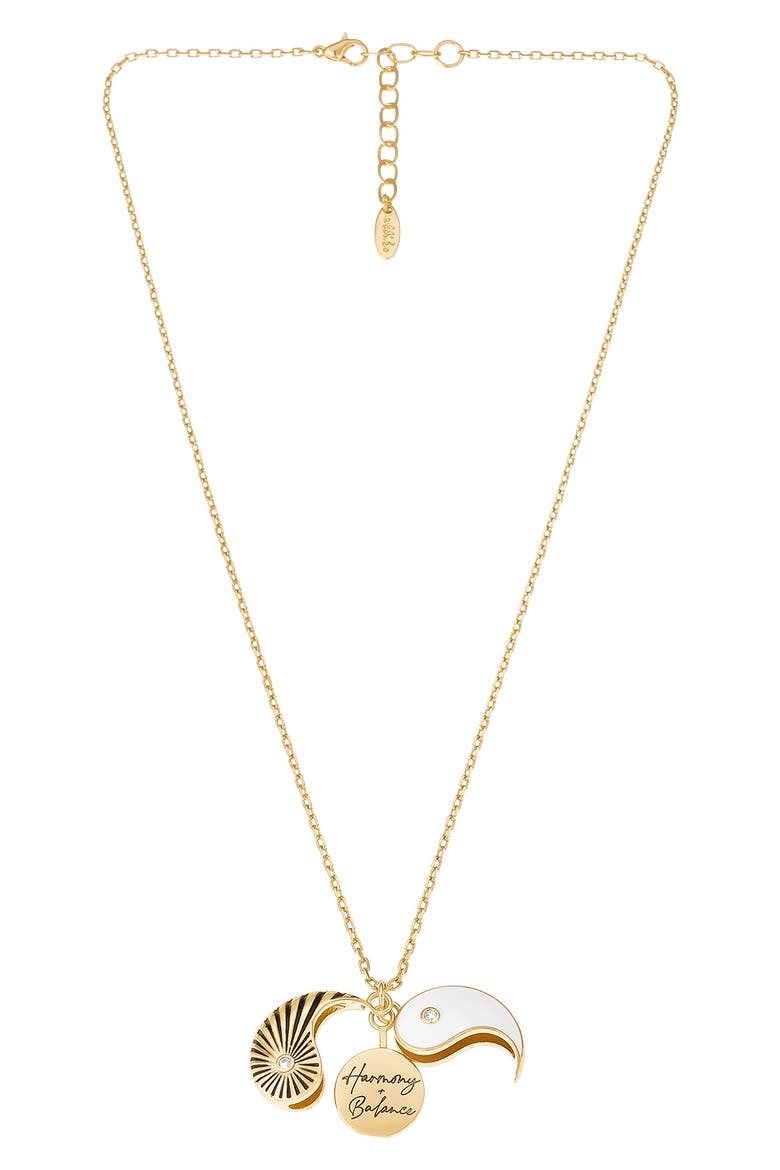 Hidden Yin Yang Pendant Necklace, Alternate, color, GOLD