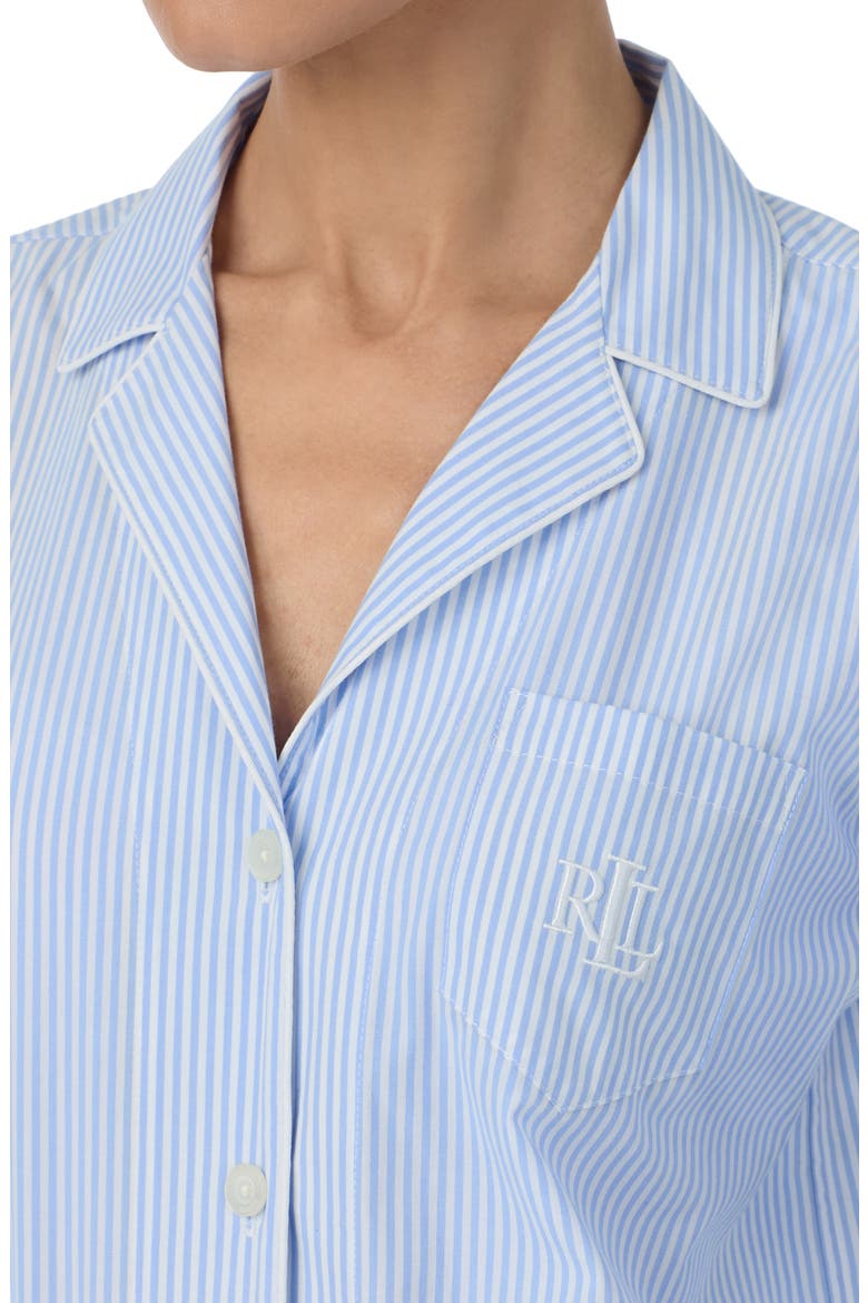 Stripe Long Sleeve Cotton Pajamas, Alternate, color, BLUE STRIPE