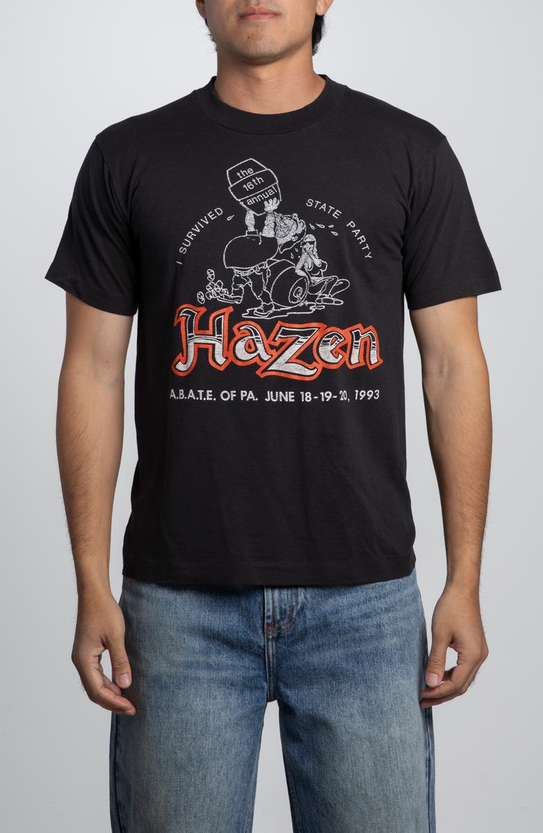 Elwood Vintage Hazen Tee, Main, color, Black