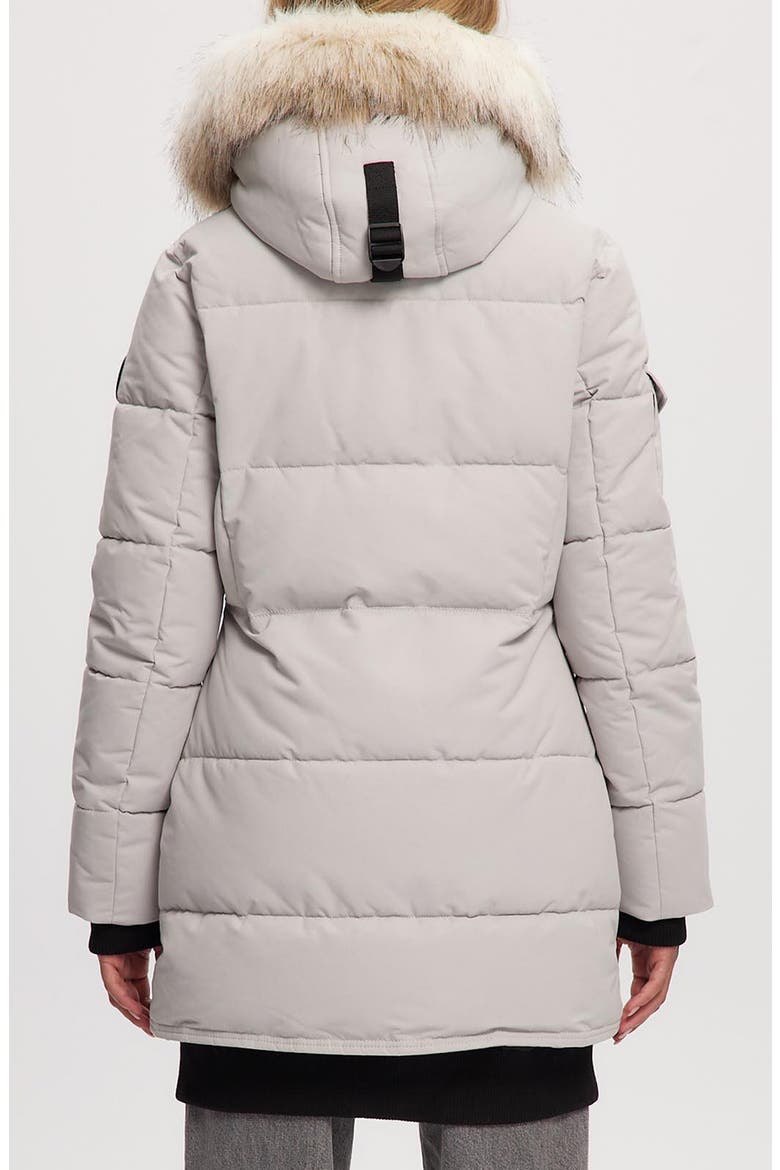 Astrid Heavyweight Faux Fur Trim Jacket, Alternate, color, SNOW