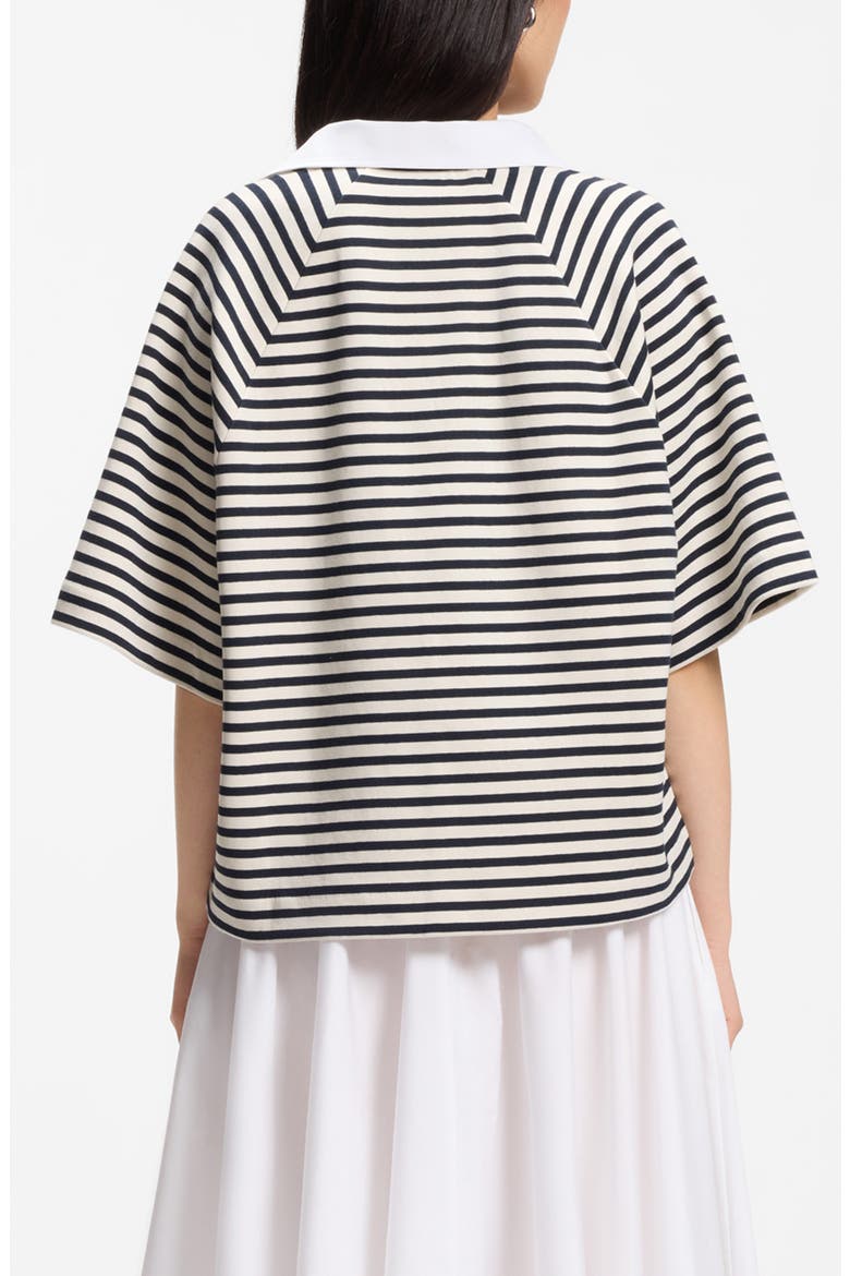 Essipa Stripe Polo Top, Alternate, color, SKY CAPTAIN STRIPE