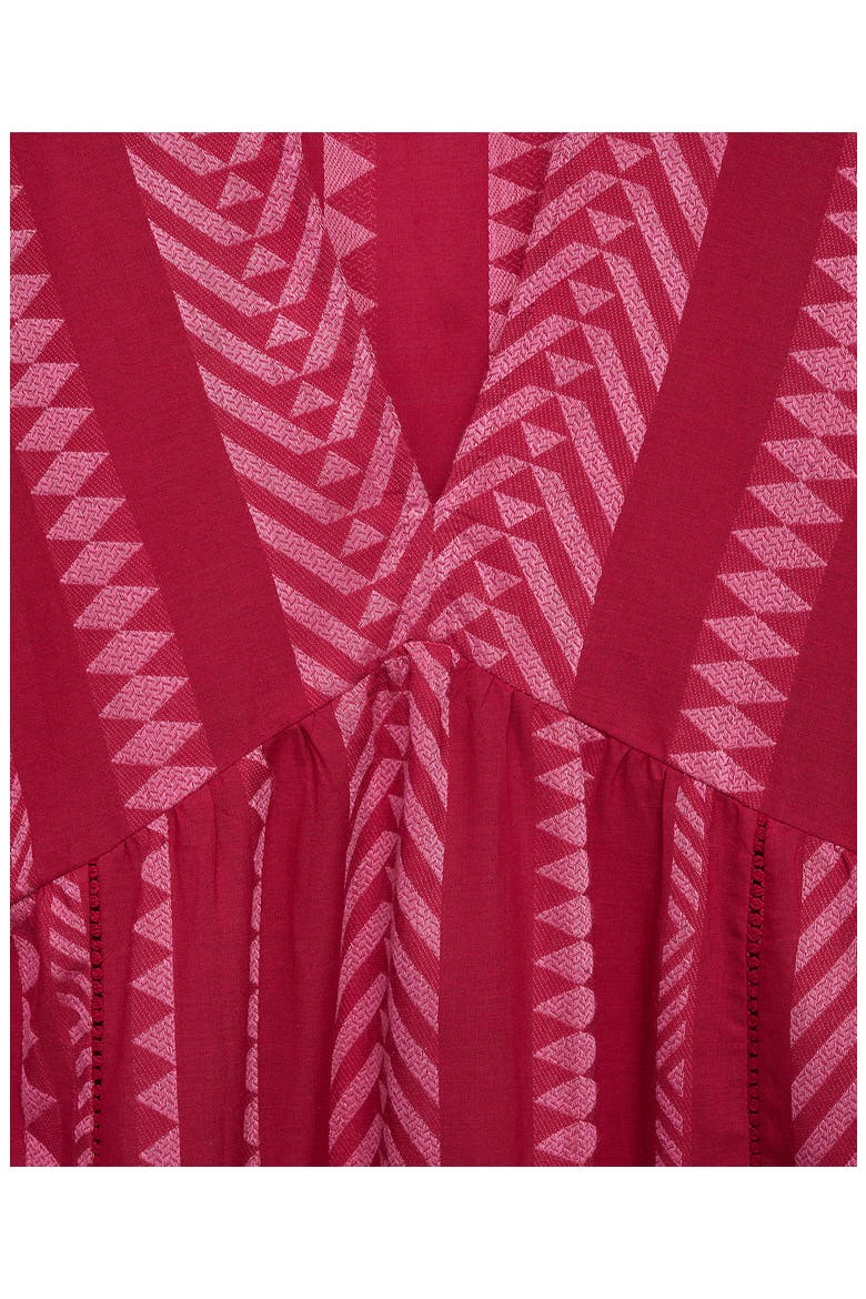 Geometric Print Dress, Alternate, color, FUCHSIA