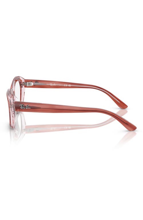 Shop Ray Ban Ray-ban Kids' 48mm Small Irregular Optical Glasses In Pink