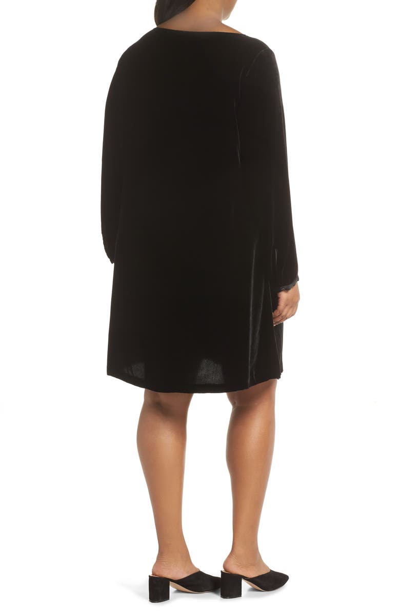 Eileen Fisher Velvet Shift Dress, Alternate, color, 
