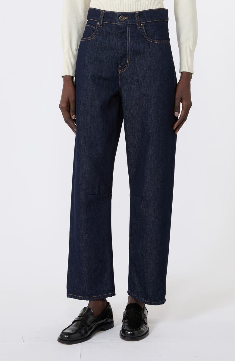 Weekend Max Mara Straight Leg Jeans, Main, color, Navy