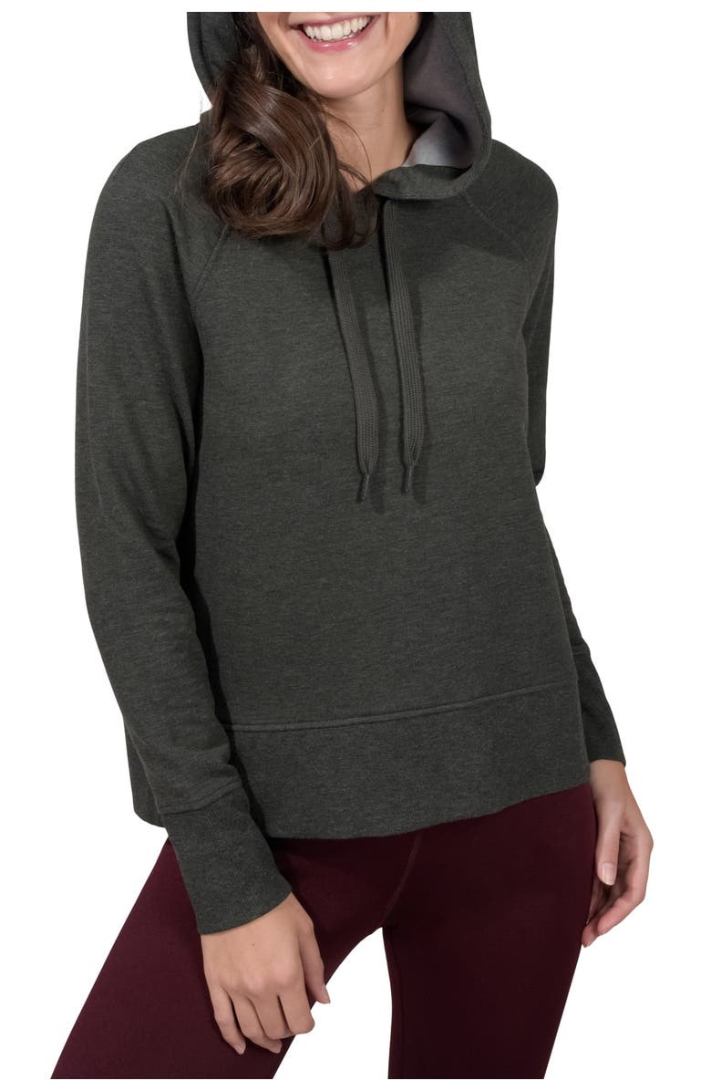 90 DEGREE BY REFLEX Butter Hoodie Long Sleeve Top, Alternate, color, 