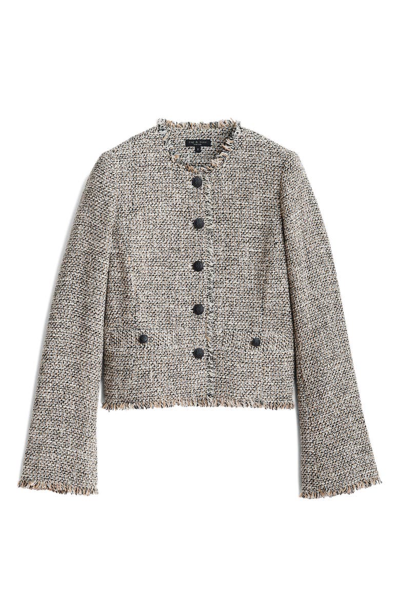 rag & bone Carmen Fringe Tweed Jacket, Alternate, color,