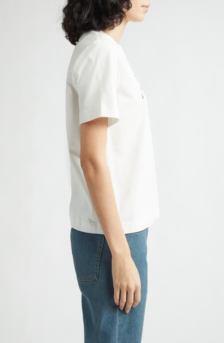 Burberry Frankie Embroidered EKD Stamp Cotton T-Shirt, Alternate, color, Chalk Pink Check