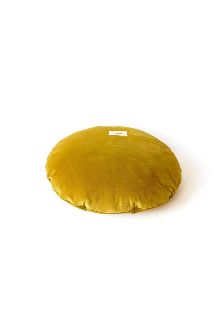 The Large Circle in Velvet, Alternate, color, Mustard