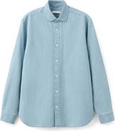 MANGO Denim Button-Up Shirt