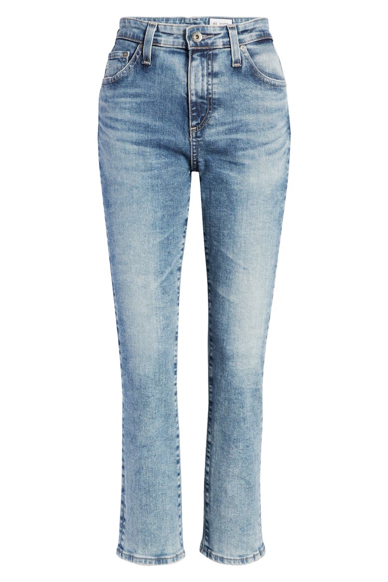 Mari High Waist Ankle Slim Straight Leg Jeans, Alternate, color, SUNSET TRAIL