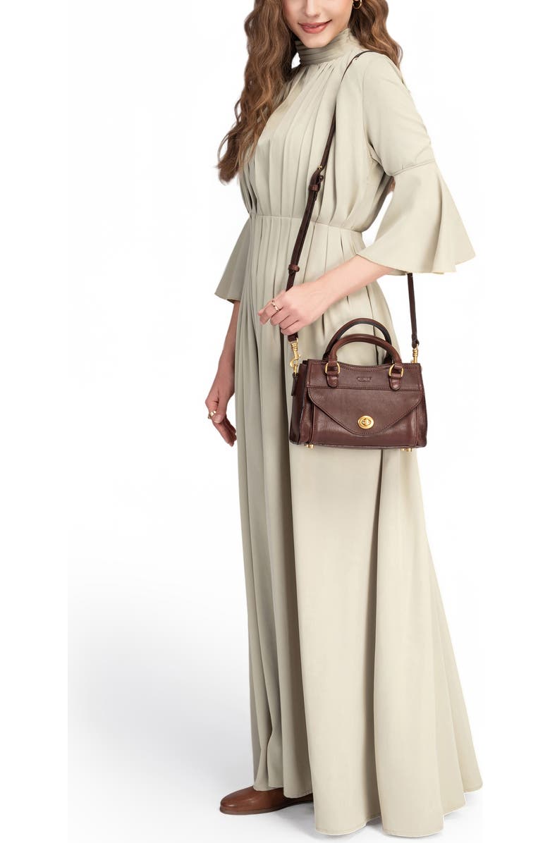 OLD TREND Lockwood Genuine Leather Compact Structured Satchel, Alternate, color, Brown