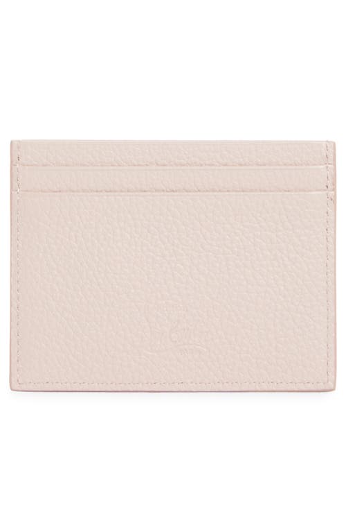 Christian Louboutin Kios Simple Leather Card Case In Vintage Rose