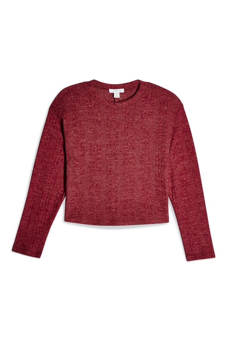 Split Back Cut & Sew Sweater, Alternate, color, RUST