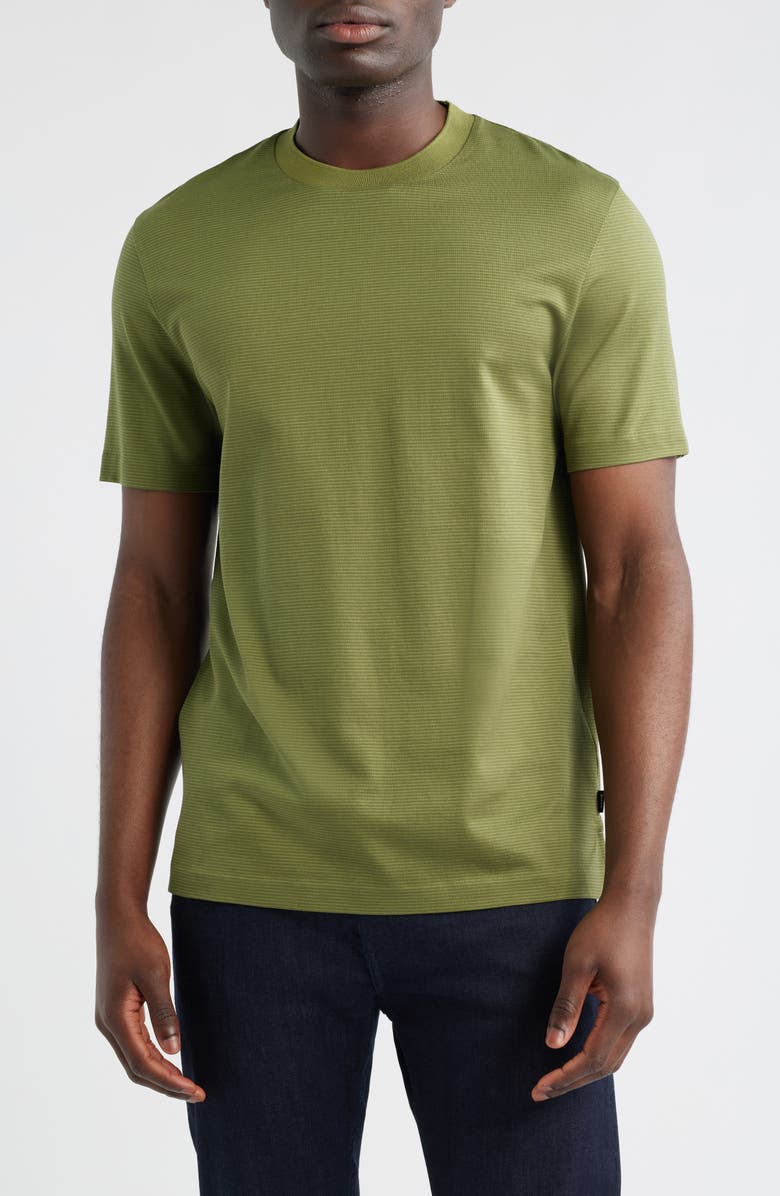 BOSS Thompson Cotton T-Shirt, Main, color, Medium Green