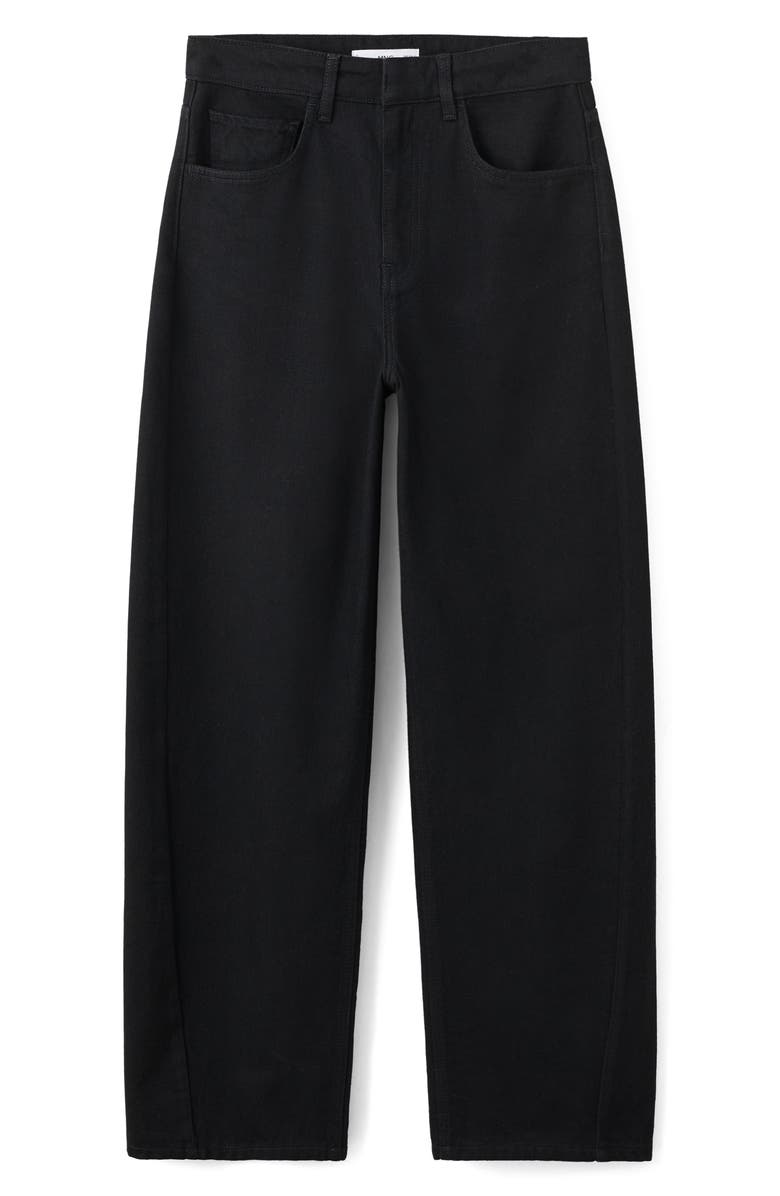 MANGO Mid Rise Balloon Jeans, Alternate, color, Black Denim