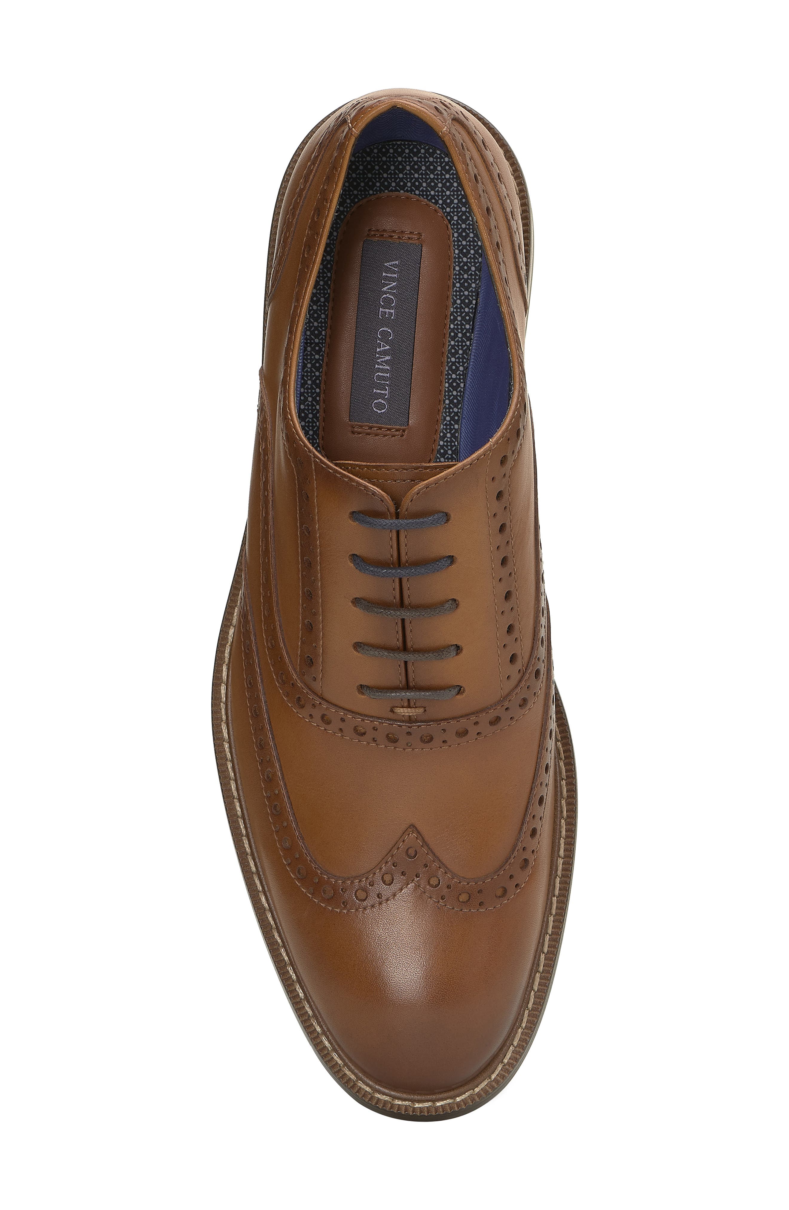 Vince Camuto Lazzarp Leather Oxford Shoe, Alternate, color, Brown 01