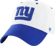 '47 Men's '47 White/Royal New York Giants Double Header Diamond Clean Up Adjustable Hat
