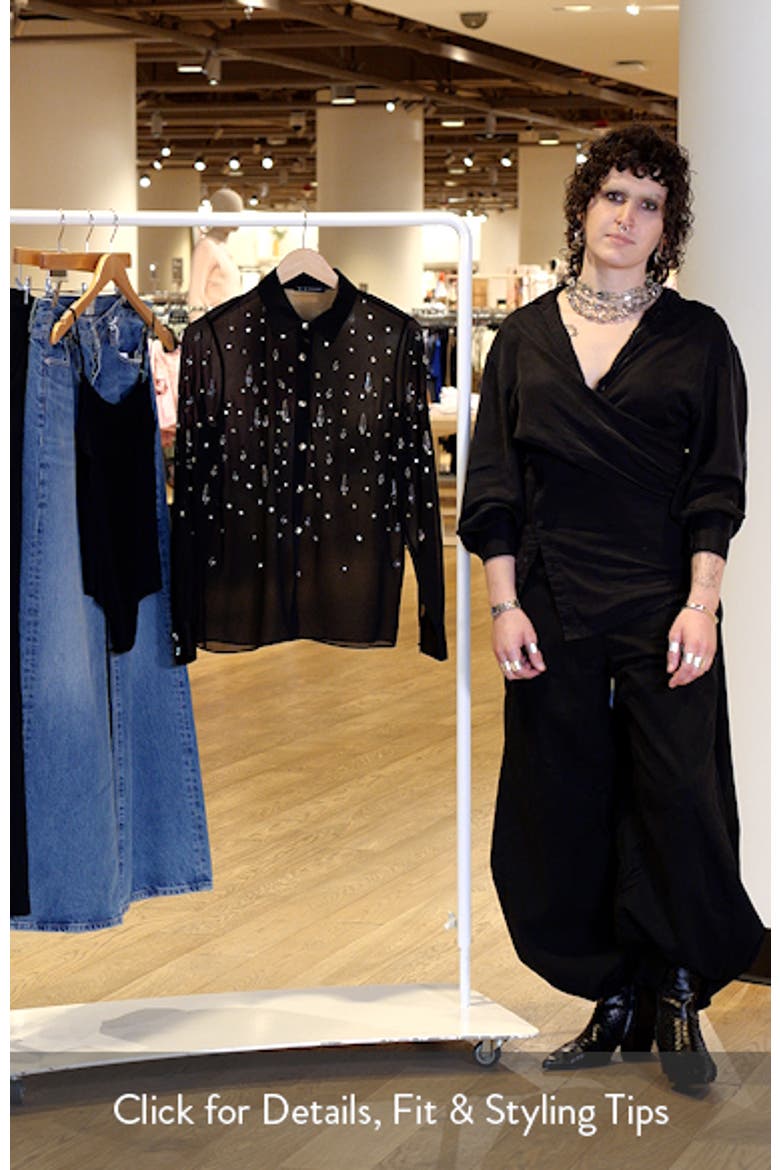 The Sloane Crystal Embellished Woven Shirt video