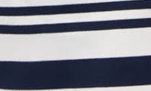 Shop Ellen Tracy Striped Sweater Dress In Navy Marshmallow Stripe