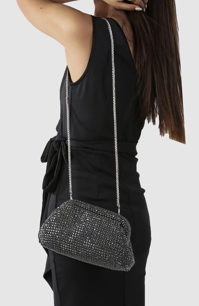 BERNESS Crystal Clutch, Alternate, color, Black