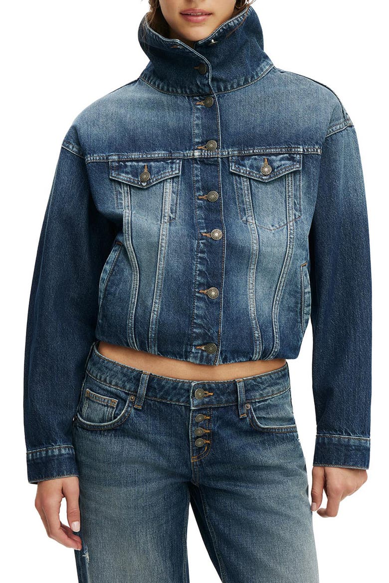 Oli Denim Jacket, Main, color, GRAZED BLUE
