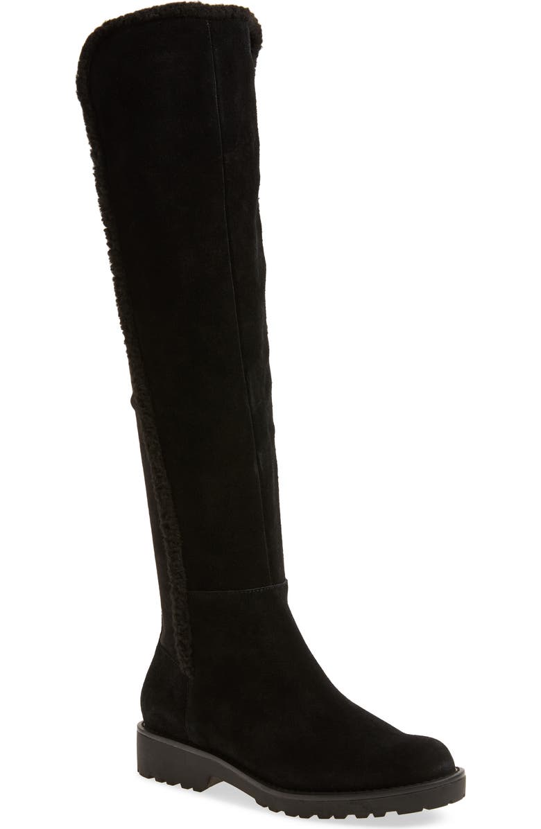 Sole Society Juno Faux Shearling Trim Boot, Main, color,