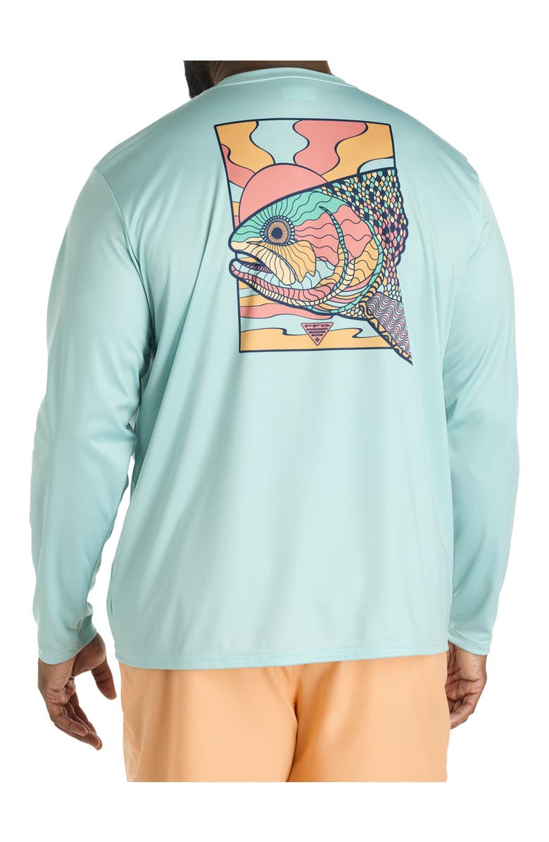 Columbia Big & Tall PFG Terminal Tackle Fish Shine Long-Sleeve T-Shirt, Main, color, Spray