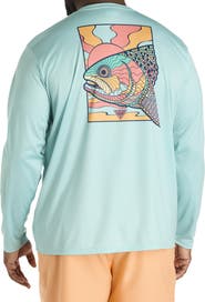 Columbia Big & Tall PFG Terminal Tackle Fish Shine Long-Sleeve T-Shirt