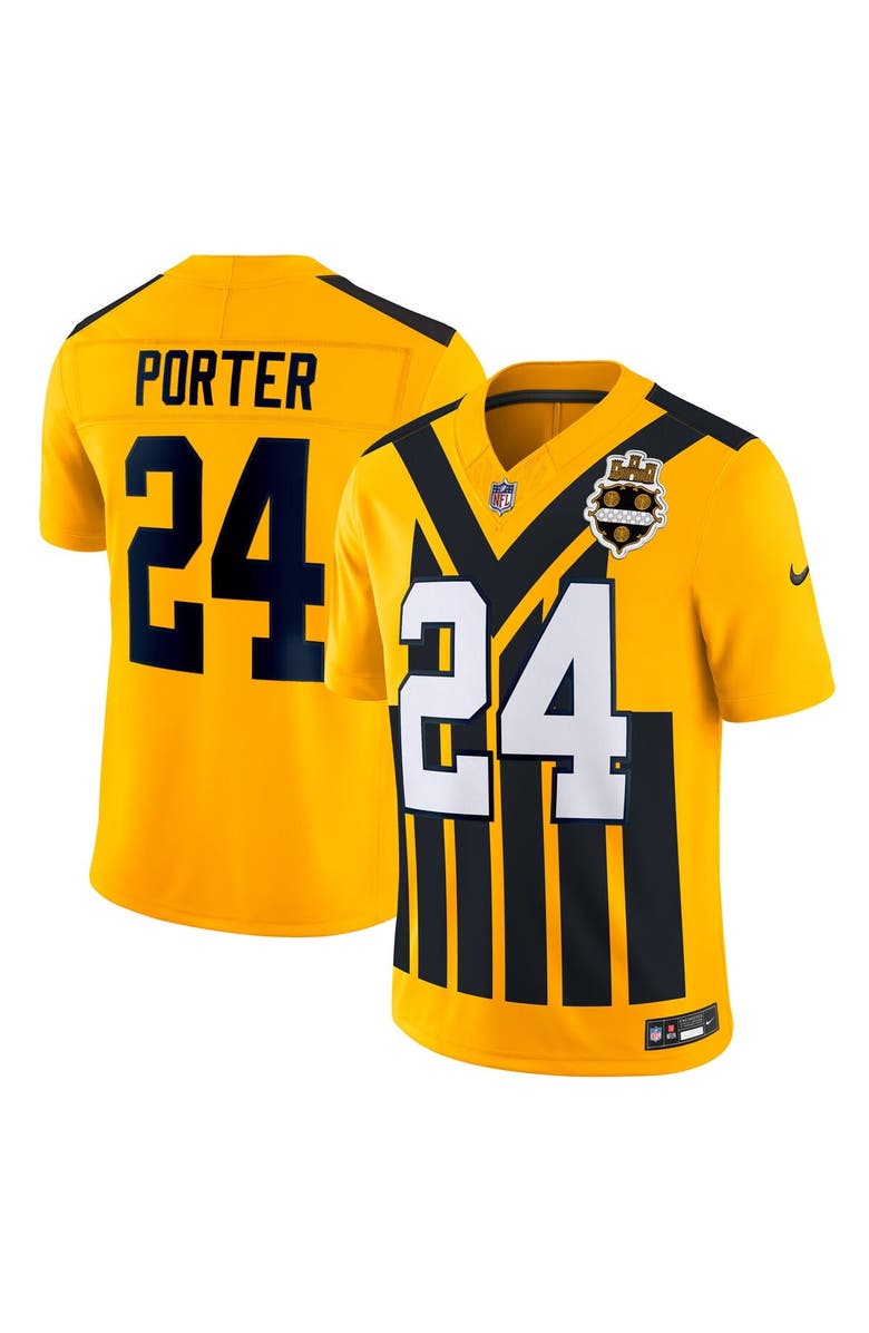 Nike Men's Nike Joey Porter Jr. Gold Pittsburgh Steelers Alternate 1933 Throwback Vapor F.U.S.E. Limited Jersey, Main, color, Gold