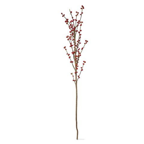 Berry Branch Artificial Stems Red Indoor Botanicals Decor