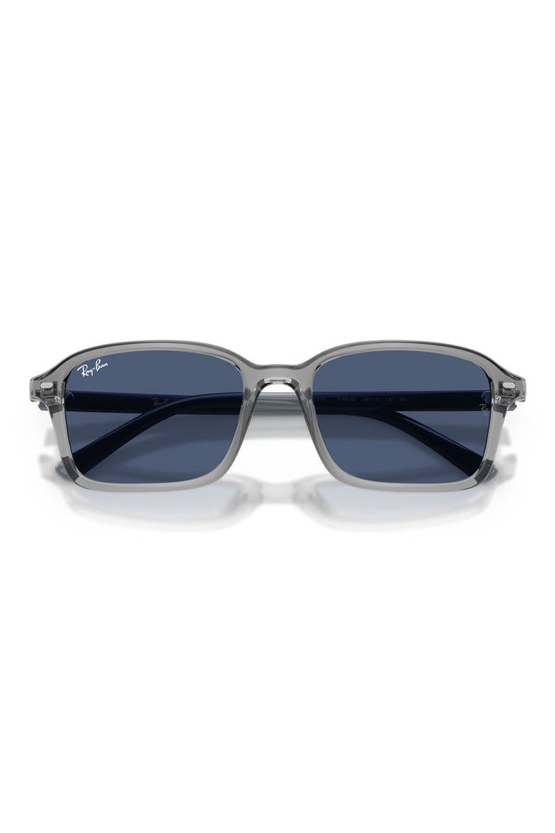 Kids' 50mm Square Sunglasses, Alternate, color, TRANSPARENT GREY / DARK BLUE