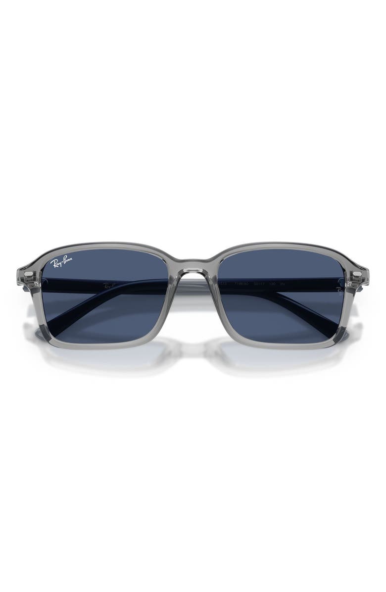 Ray-Ban Kids' 50mm Square Sunglasses, Alternate, color, Transparent Grey / Dark Blue