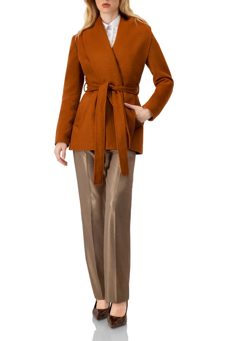 Sparkling Straight-Leg Pants with Pockets, Alternate, color, Brown