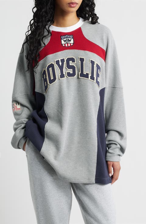 Goal Digger Long Sleeve Waffle Knit Top