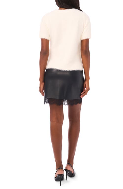 Vince Camuto Short Sleeve Sweater In Neutral