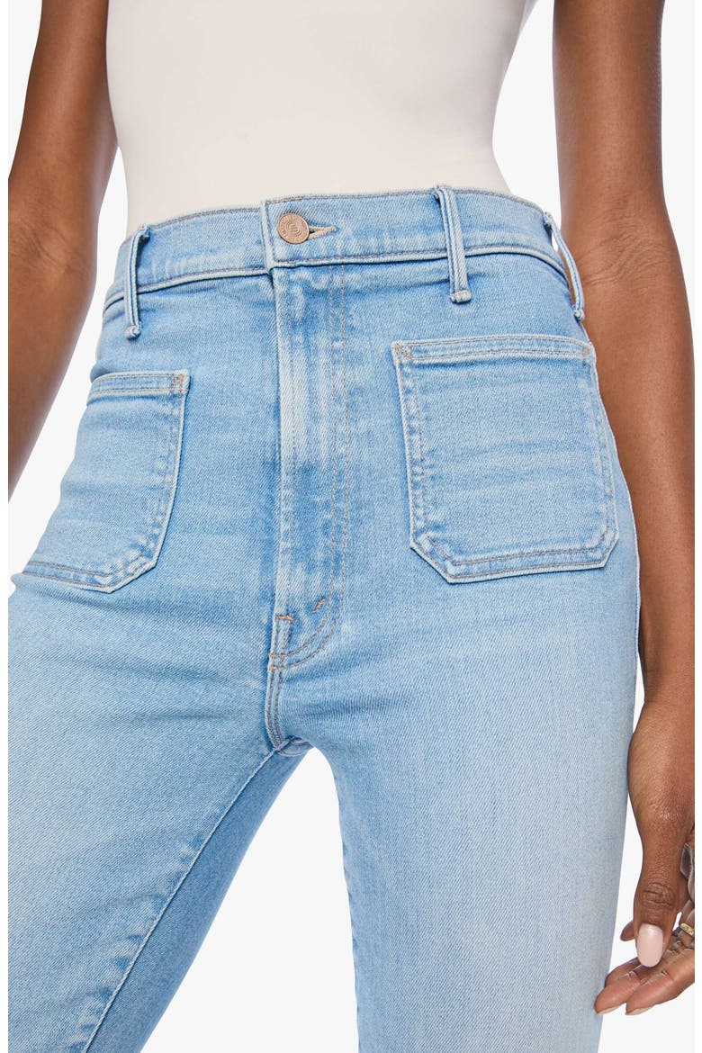 The Hustler Patch Pocket High Waist Flood Ankle Bootcut Jeans, Alternate, color, YOUR TURN