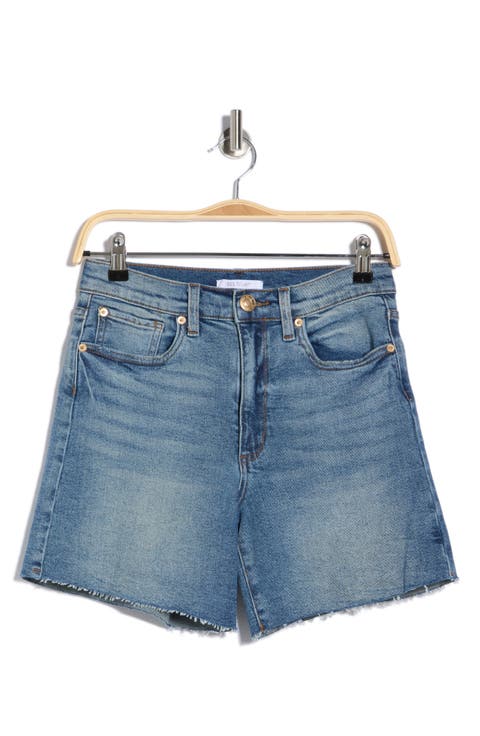 Layne High Rise Raw Hem Shorts