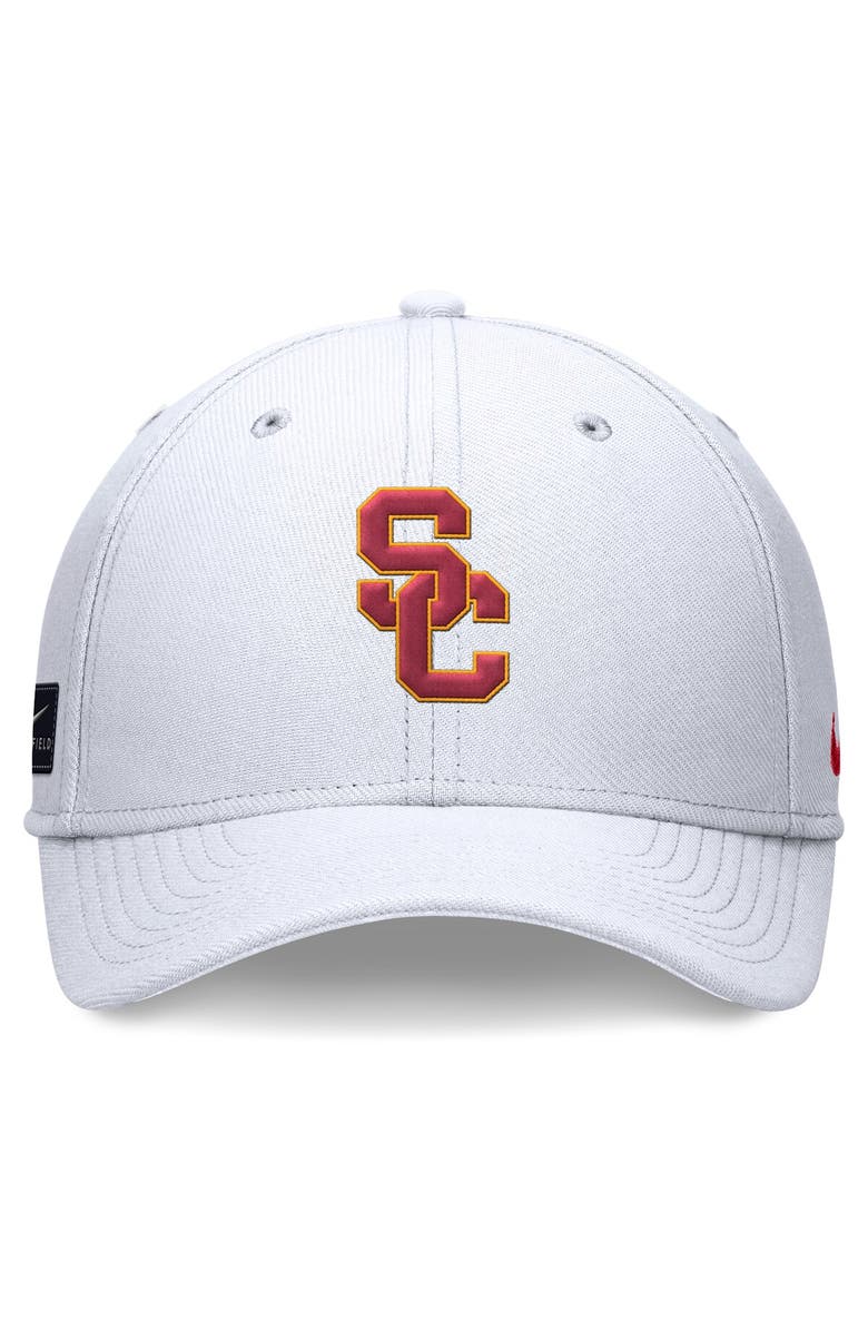 Nike Men's Nike White USC Trojans 2024 On-Field Swoosh Flex Hat, Alternate, color,
