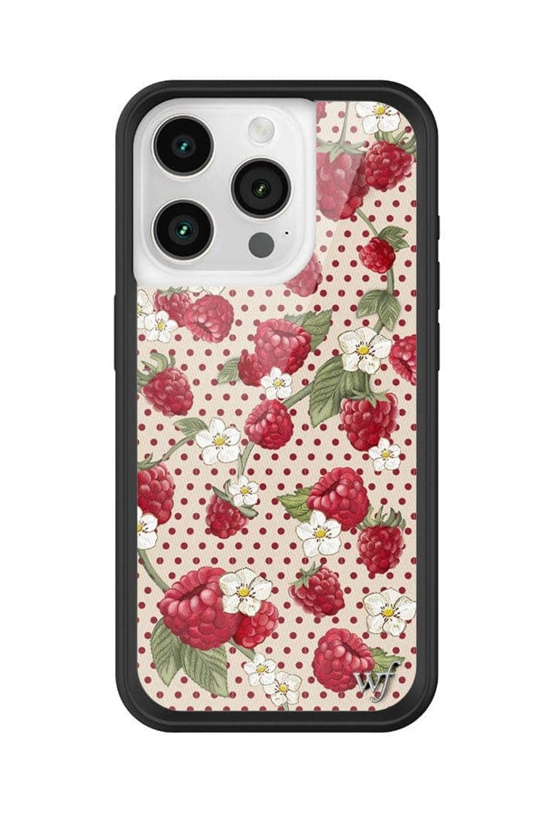 Raspberry Polka Dot iPhone Case, Alternate, color, Red